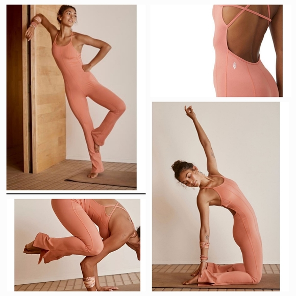 NWT Free People Heat Wave Onesie Crush Blush Size L - Picture 9 of 15